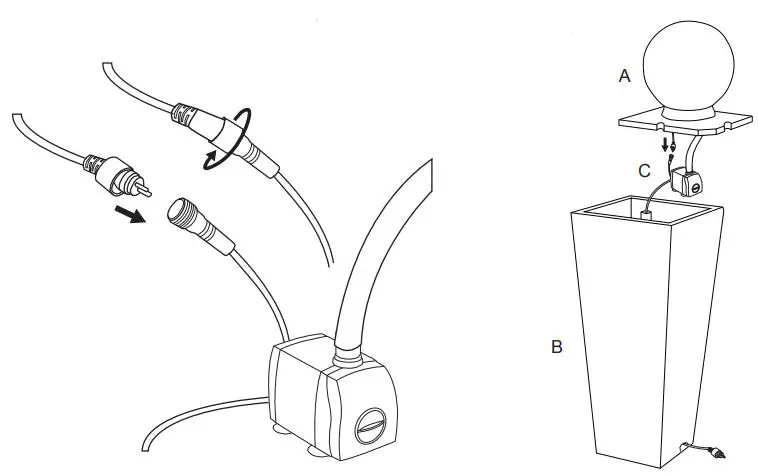 glitzhome-40.25-Inch-Outdoor-Fountain-with-LED-Lights-and-Pump-FIG-7
