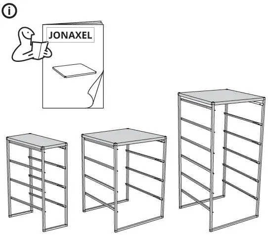 IKEA-JONAXEL-50x51x104cm-Storage-System-Frame-PRODUCT-16
