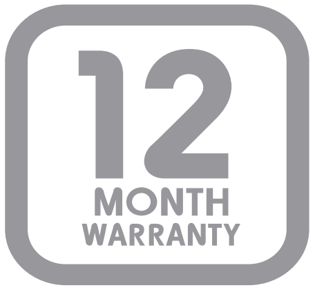 12 Month Warranty