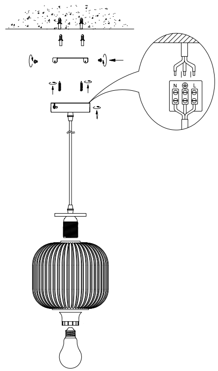 Kmart 43275076 Anita Wired-In Pendant Light