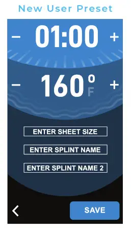 STRAVA REF 100.600 Splint Bath - User Preset