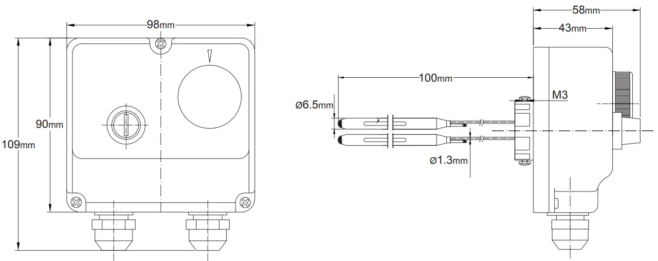 EPH Controls DBS P 2DD PK Dual Thermostat with Manual Reset