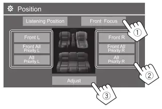 KENWOOD DMX7522S Monitor with Receiver - Adjust