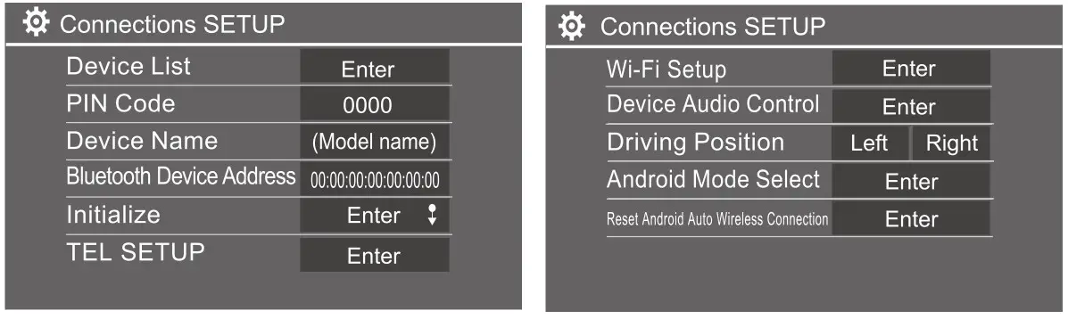KENWOOD DMX7522S Monitor with Receiver - Connections setting 2