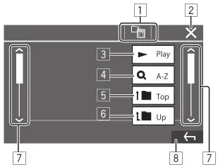 KENWOOD DMX7522S Monitor with Receiver - Ifunction menu