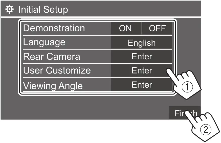 KENWOOD DMX7522S Monitor with Receiver - Initial settings