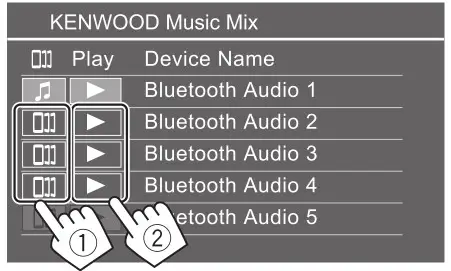 KENWOOD DMX7522S Monitor with Receiver - Music Mix 3