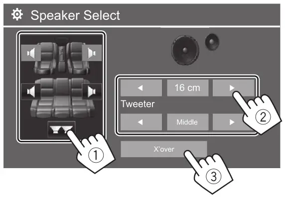 KENWOOD DMX7522S Monitor with Receiver - Speaker Select 2