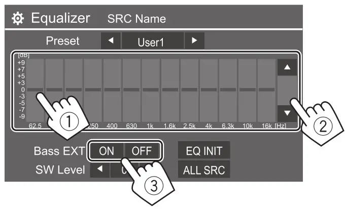 KENWOOD DMX7522S Monitor with Receiver - adjustment