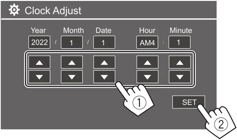 KENWOOD DMX7522S Monitor with Receiver - date and clock 3