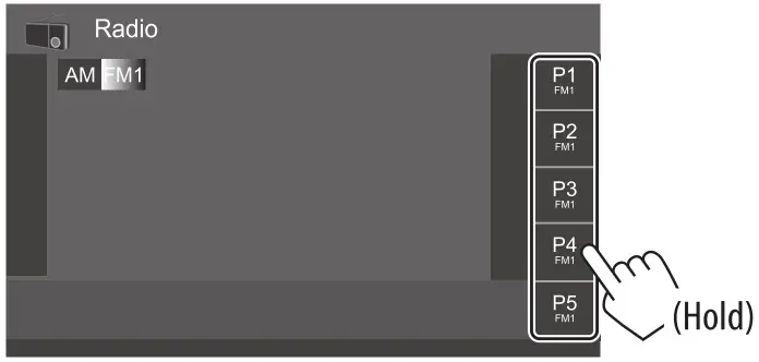 KENWOOD DMX7522S Monitor with Receiver - preset number