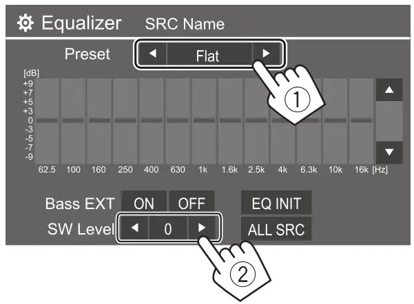 KENWOOD DMX7522S Monitor with Receiver - preset sound