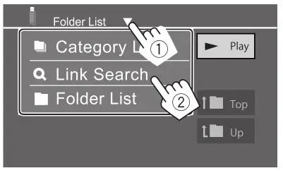 KENWOOD DMX7522S Monitor with Receiver - search method.