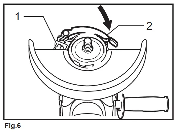 For tool with clamp lever type wheel guard