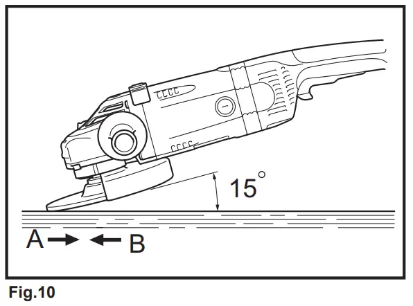 Grinding and sanding operation