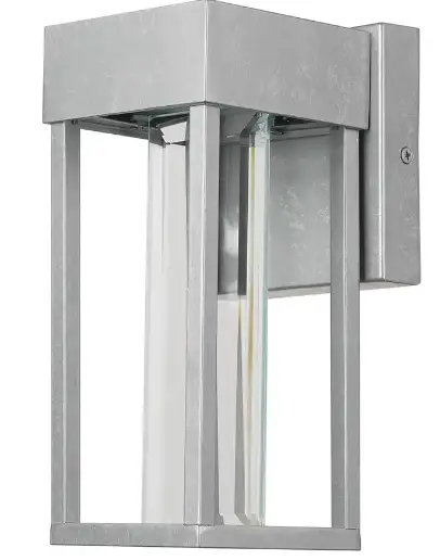 Globe-Electric-91002296-Bowie-1-Light-Galvanized-Steel-LED-Integrated-Outdoor-Wall-Lantern-Sconce-product-image