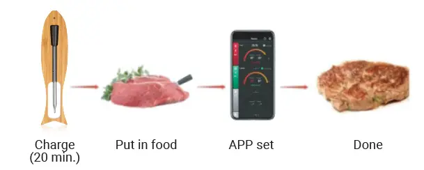 TESLA BBQ100 Wireless Meat Thermometer 9