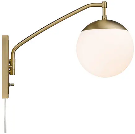 Golden Lighting 3699-A1W BCB-OP Glenn 1 Light Brushed Champagne Bronze Articulating Wall Sconce
