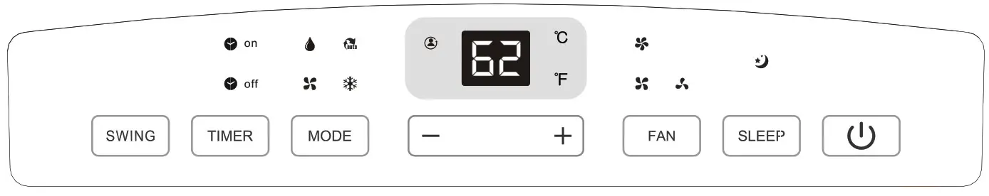 Whynter ARC-148MS 14,000 BTU Portable Air Conditioner - Power Button