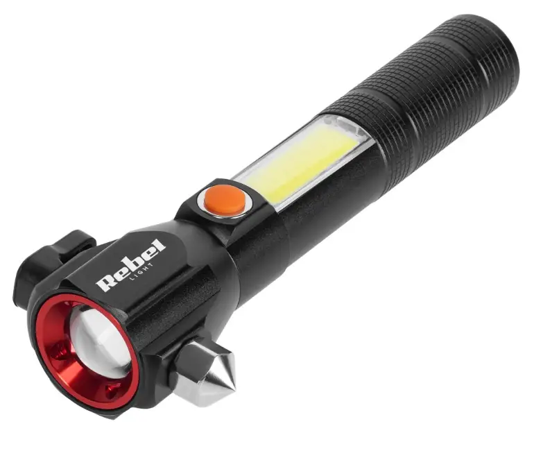 Rebel URZ0941 Rechargeable Multifunctional Flashlight