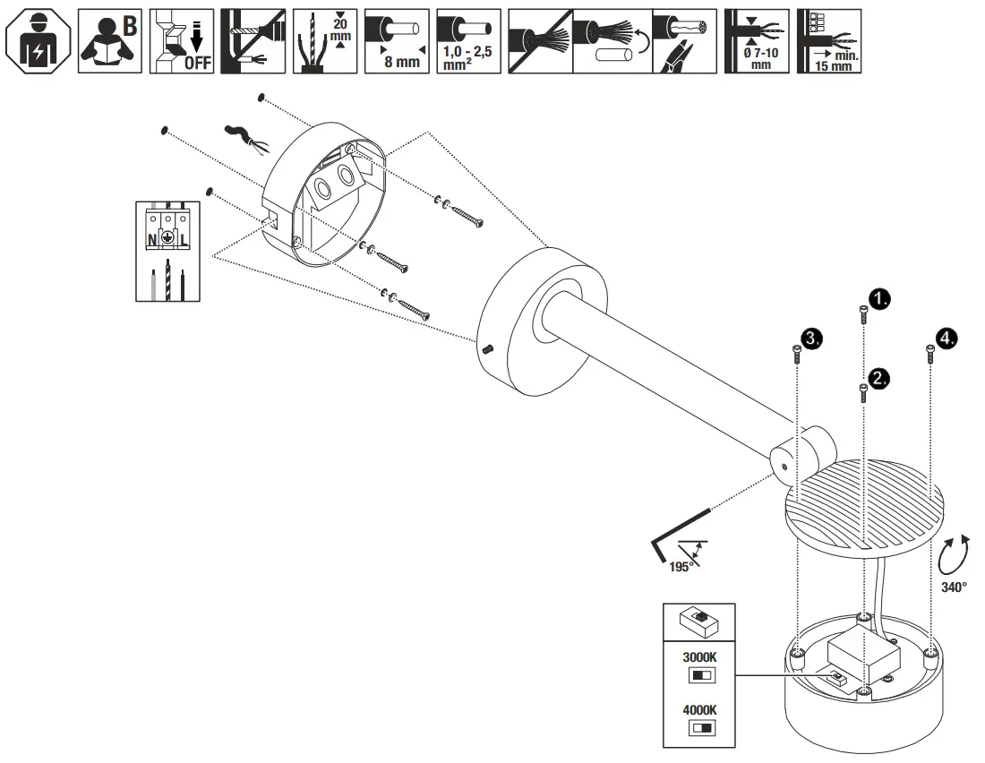 SLV 1002905 Eskina D LED Wall Lamp - patrs