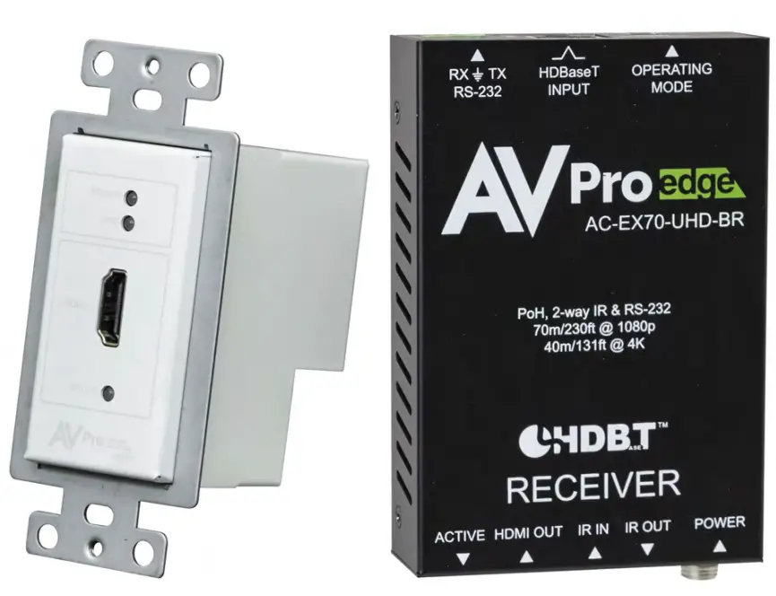 AVPro Edge AC-CXWP-HDMO-BKT Single Gang HDMI Wall Plate -