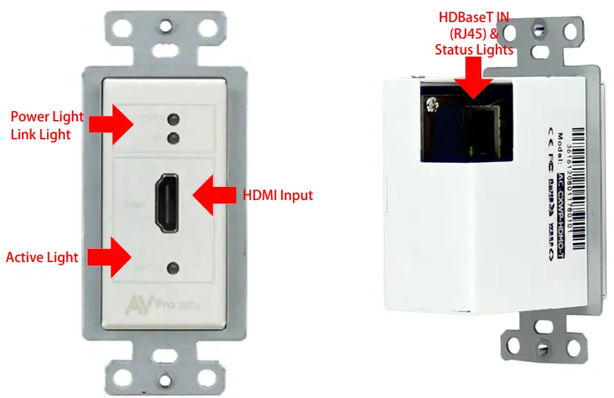 AVPro Edge AC-CXWP-HDMO-BKT Single Gang HDMI Wall Plate - fig 1