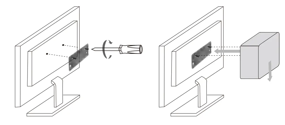 Installation of VESA bracket