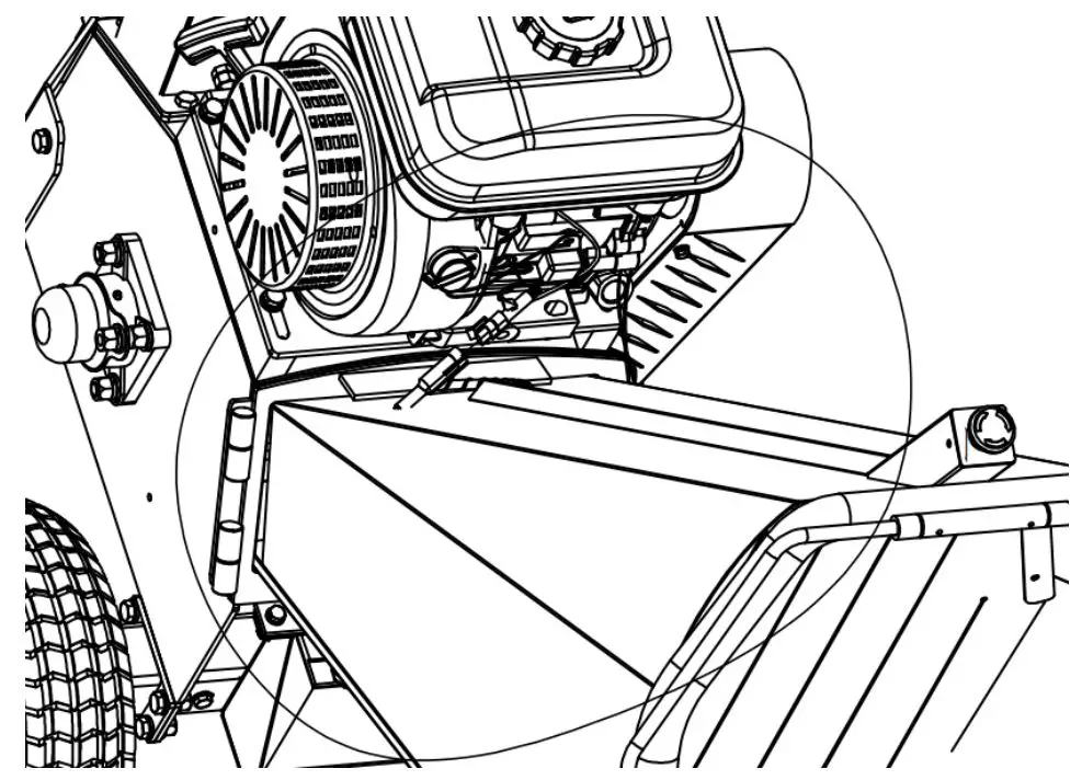 GENTRON GWC8310 Wood Chipper User Manual - Connect the emergency stop wire located