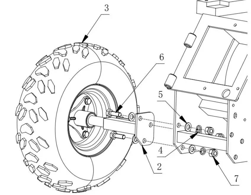 GENTRON GWC8310 Wood Chipper User Manual - Locate the 2 wheels and the correct hardware