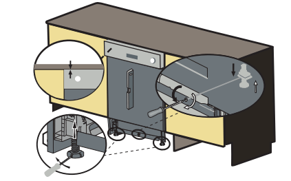 MAGIC CLEAN MCDW24WI Front Control Dishwasher - hight
