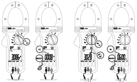 Sefram MW3518 2000A TRMS AC plus DC Clamp Meter - Continuity functions