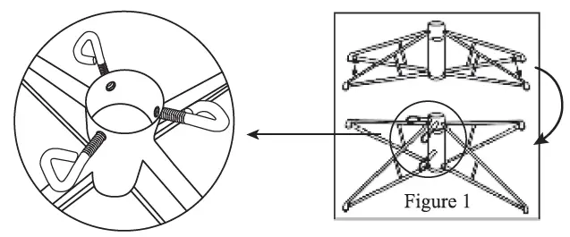 glitzhome-9-Foot-Pre-Lit-Flocked-Pencil-Spruce-Artificial-Christmas-Tree-fig- (3)