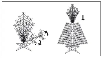 glitzhome-9-Foot-Pre-Lit-Flocked-Pencil-Spruce-Artificial-Christmas-Tree-fig- (5)