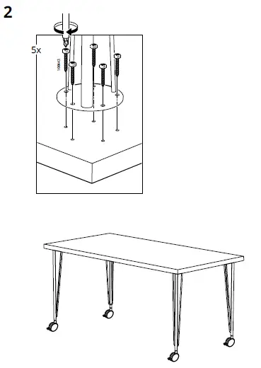 IKEA-KRILLE-Leg-with-Castor-white-27-1-2-4