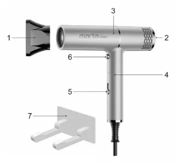 marta MT-HD1407A Hair Dryer