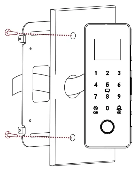 Installation: Framed glass door