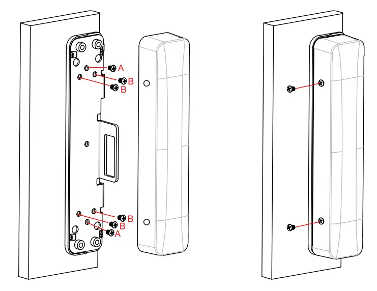 Installation: Framed glass door