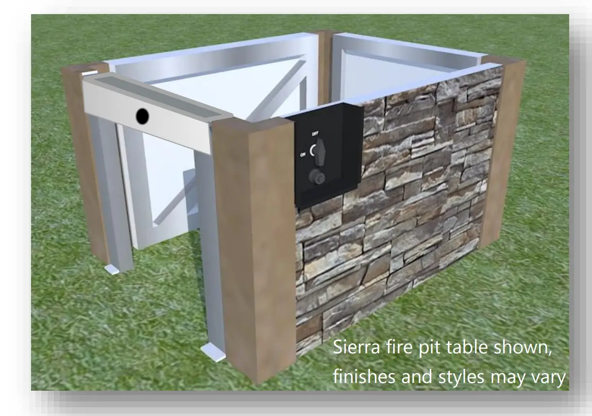 Placing the Fire Pit table