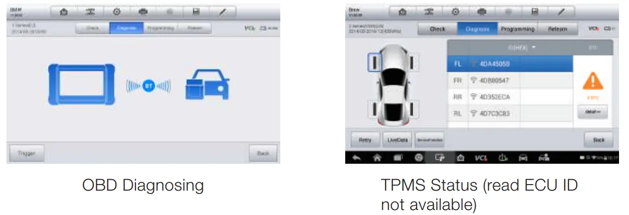 AUTEL MaxiTPMS TS608 Bidirectional Control Scan Tool - TPMS Status2