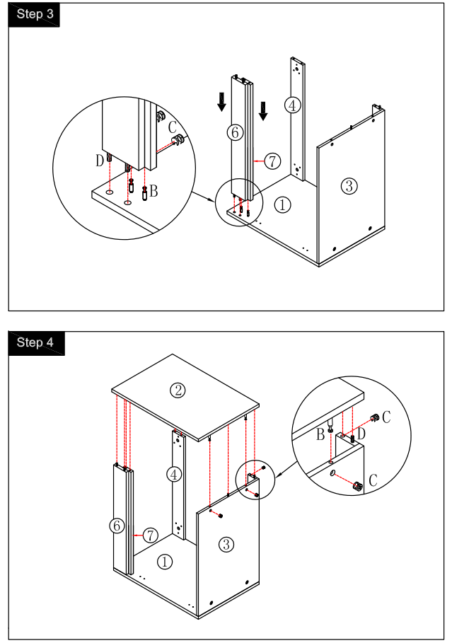 SAMA BTCYBV0305BBL Wall Mount Bath Vanity Cabinet with Top and Resin Basin - parts 3