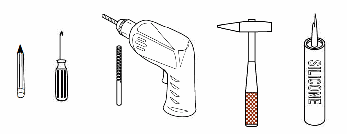 SAMA BTCYBV0305BBL Wall Mount Bath Vanity Cabinet with Top and Resin Basin - tools