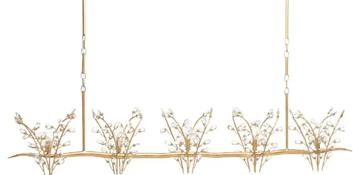 ETHAN ALLEN 093041 Clara Linear Crystal Chandelier-PRODUCT