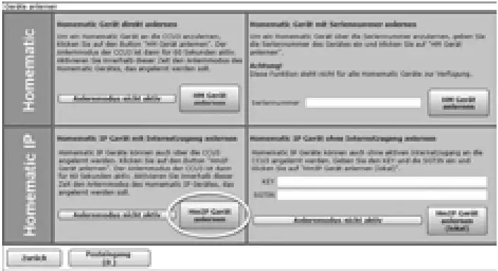 Connecting to Homematic