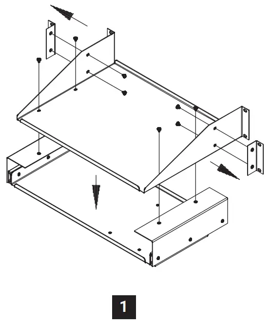 nVent HOFFMAN E19SKBM Open Frame Rack Keyboard Monitor Shelf - Figure 1