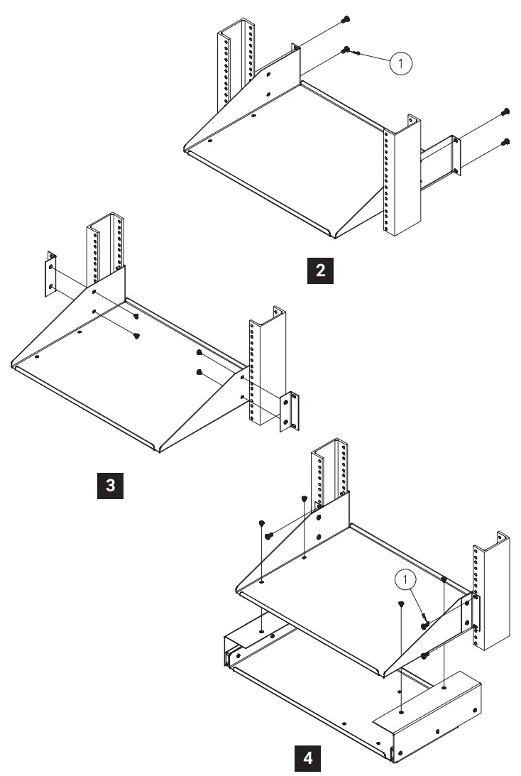 nVent HOFFMAN E19SKBM Open Frame Rack Keyboard Monitor Shelf - Figure 2