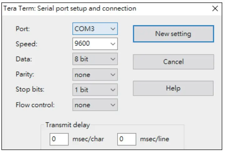 COM Port Configuration