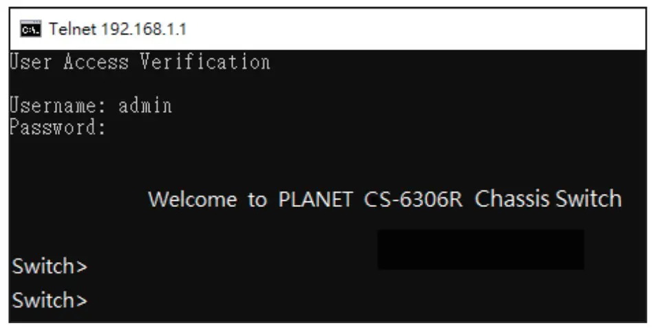 Telnet Configuration Interface