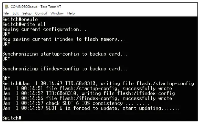 Saving the Configuration