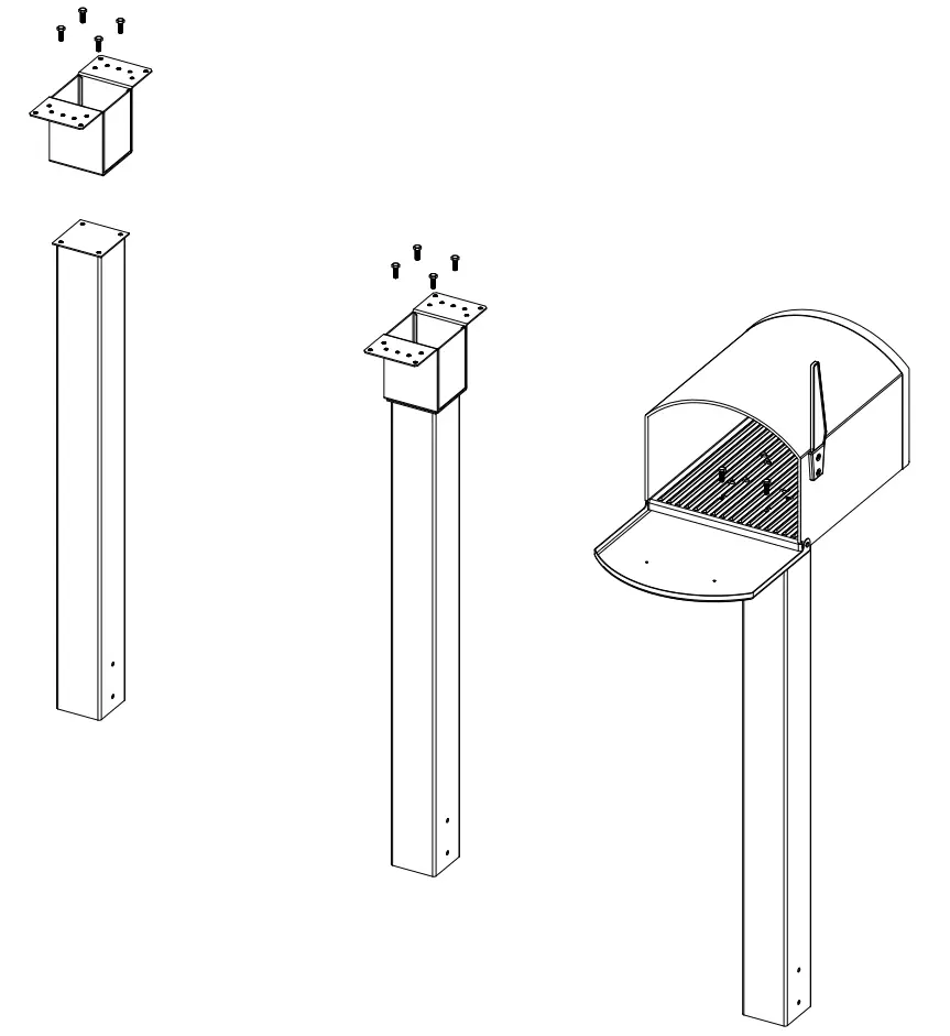 MAIL BOSS 7058 Post Height Extension